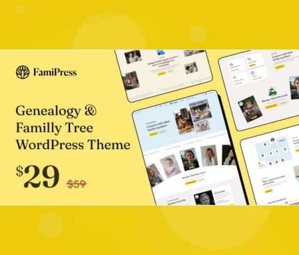Gpl Theme FamiPress - Genealogy & Family Tree WordPress theme