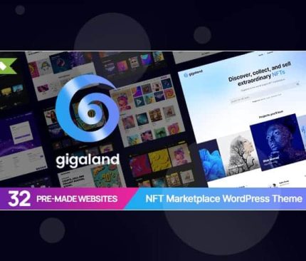 Gpl Theme Gigaland - NFT Marketplace WordPress Theme
