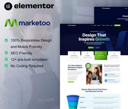 Marketoo - Digital Marketing Agency Elementor Pro Template Kit