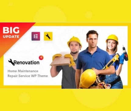 Renovation - Repair Service, Home Maintenance Elementor WP Theme