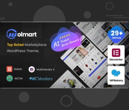 Wolmart Multi-Vendor Marketplace WooCommerce Theme