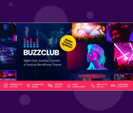 Buzz Club - Night Club, DJ & Music Festival Event WordPress Theme