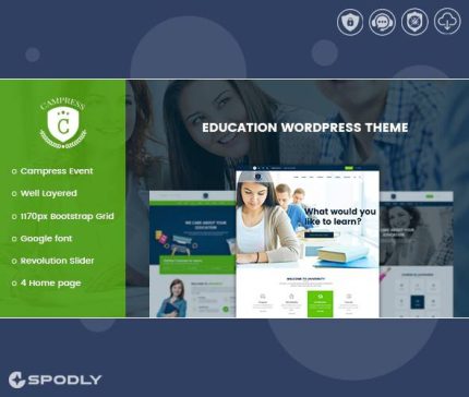 Campress – Responsive Education, Courses and Events WordPress Theme