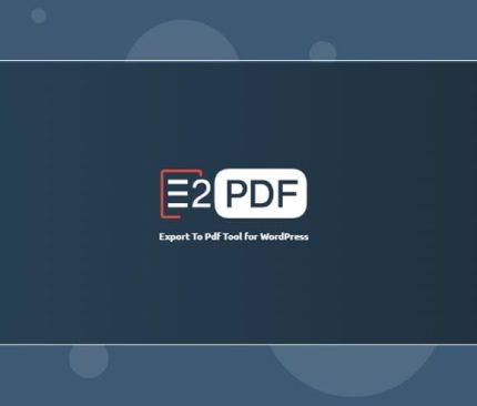 E2Pdf – Export To Pdf Tool for WordPress