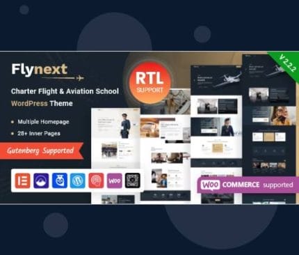 Flynext - Multipurpose Aviation WordPress Theme + RTL (full)