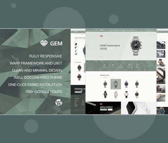 Gem — Luxury eCommerce Responsive WordPress Theme