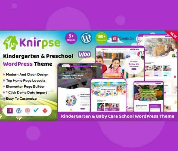 Knirpse – Kindergarten, School & Baby Care WordPress Theme