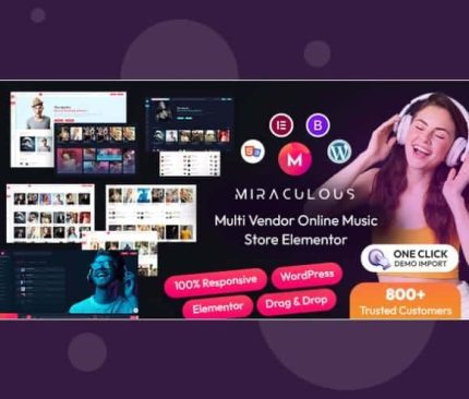 Miraculous - Multi Vendor Online Music Store Elementor WordPress Theme