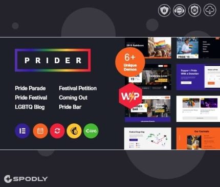 Prider - LGBT & Gay Rights Festival WordPress Theme + Bar