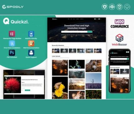 Quickzi – Creative Photography, Vectors & PSD Downloads WordPress Theme