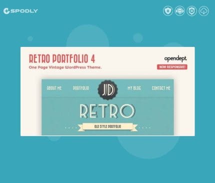 Retro Portfolio – One Page Vintage WordPress Theme