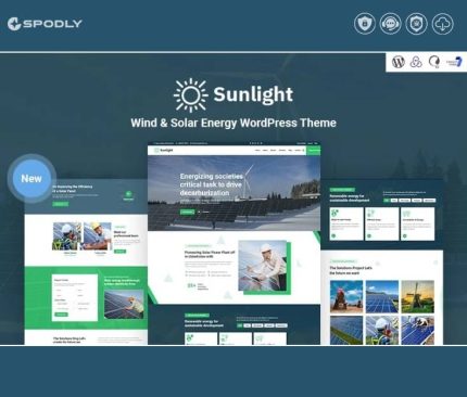 Sunlight – Wind and Solar Energy Responsive WordPress Theme