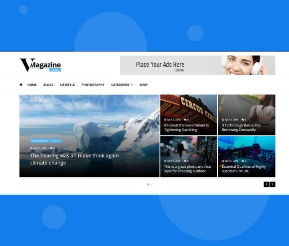 Vmagazine – Blog, NewsPaper, Magazine WordPress Themes
