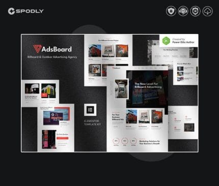 AdsBoard – Billboard & Outdoor Advertising Agency Elementor Template Kit