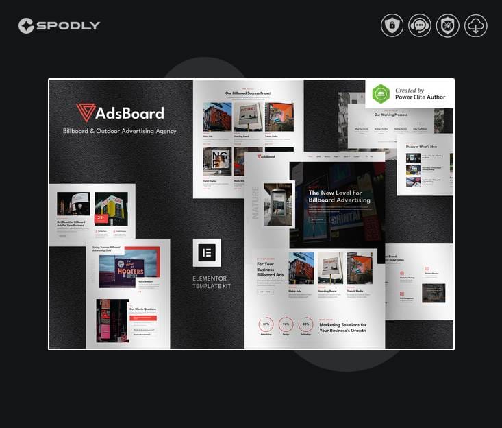 AdsBoard – Billboard & Outdoor Advertising Agency Elementor Template Kit AdsBoard – Billboard & Outdoor Advertising Agency Elementor Template Kit