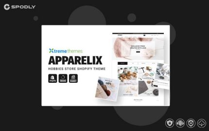 Apparelix Hobbies Store, Handmade Craft Shopify Theme