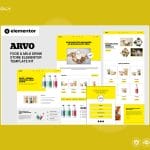 Arvo – Food & Milk Drink Store Elementor Template Kit