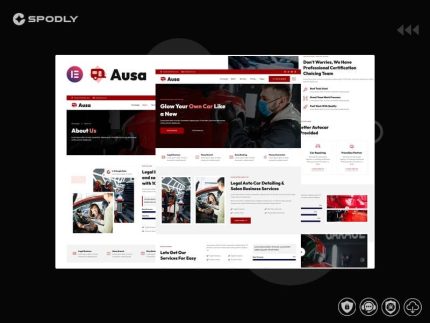 Ausa - Autocar Salon & Detailing Services Elementor Template Kit