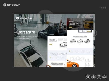 Carsentro – Car Dealer & Listing Company Elementor Template Kit