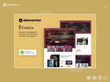 Comica – Stand-Up Comic & Comedy Club Elementor Template Kit