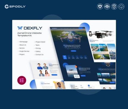 Dexfly - Drone & Aerial Photography Elementor Template Kit