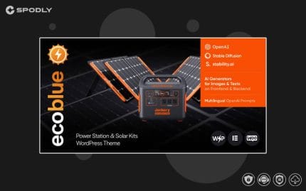 EcoBlue - Power Station & Solar Kits WordPress Theme
