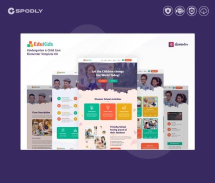 Edukids – Kindergarten & Child Care Elementor Template Kit