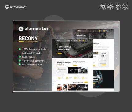 Gpl-Becony-Car-Detailing-Services-Car-Repair-Elementor-Template-Kit