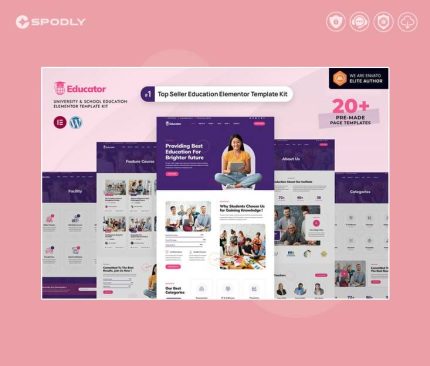 Gpl-Educator-University-School-Education-Elementor-Template-Kit
