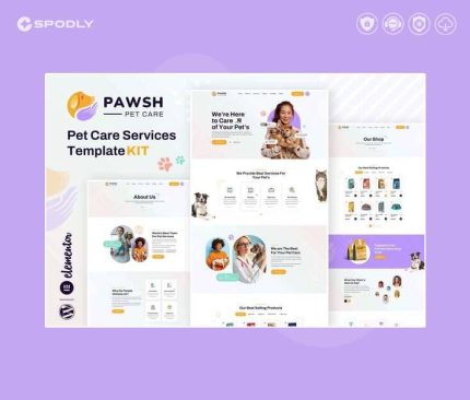 Gpl-Pawsh-Pet-Care-Shop-Elementor-Template-Kit