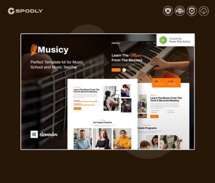 Musicy – Music School Elementor Template Kit
