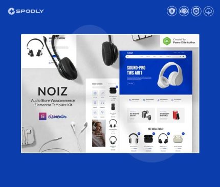 Noiz – Audio Store WooCommerce Elementor Template Kit