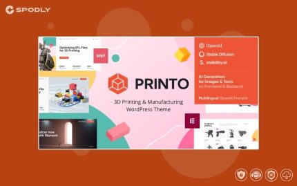 Printo - 3D Printing & Manufacturing WordPress Theme