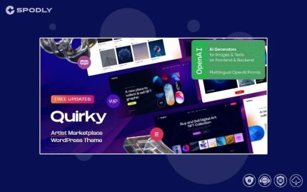 Quirky - NFT, Token & Artist Marketplace WordPress Theme