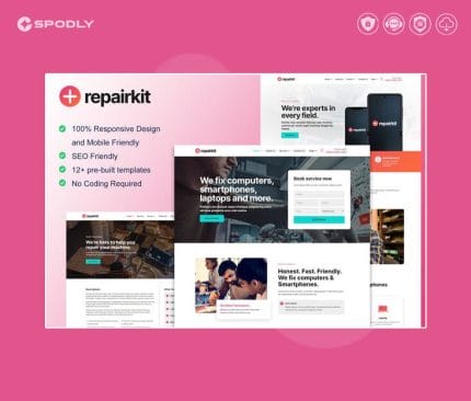 RepairKit - Mobile Phone & Computer Repair Elementor Template Kit