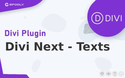 Wordpress Plugin Divi Next - Texts