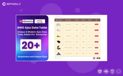 BWD - Ajax Data Table Addon For Elementor
