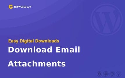 Wordpress Plugin Easy Digital Downloads - Download Email Attachments