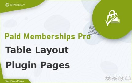 Wordpress Plugin Paid Memberships Pro - Table Layout Plugin Pages