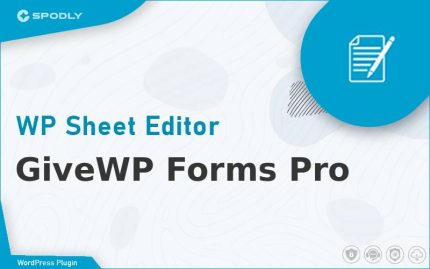 Wordpress Plugin WP Sheet Editor - GiveWP Forms Pro