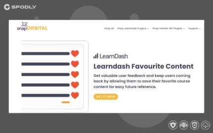 Wordpress plugin SnapOrbital – Favorite Content for LearnDash