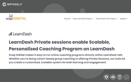 Wordpress plugin SnapOrbital – LearnDash Private Sessions