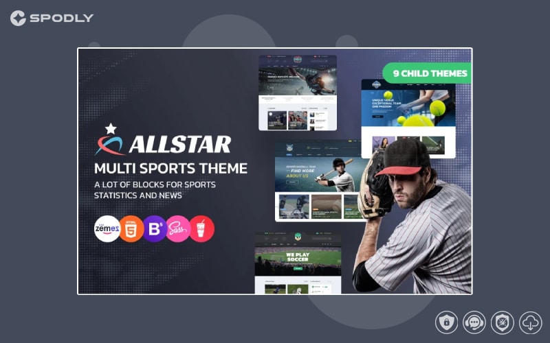 ALLSTAR – Sport Multipurpose Bootstrap 4 Website Template