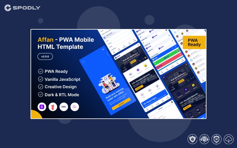 Affan - PWA Mobile HTML Template