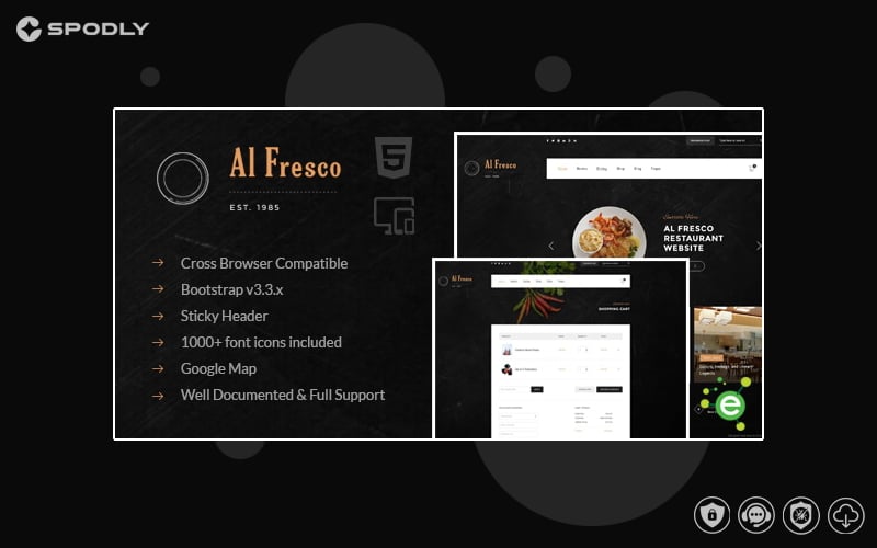 Al Fresco – An eCommerce Restaurant Responsive HTML Template