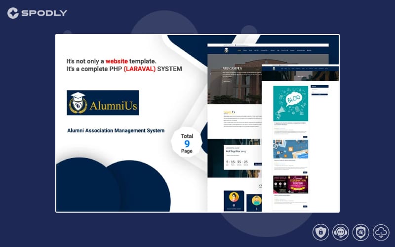 Alumnius- Laravel Association Management System Website Template
