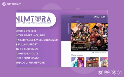 Animotra – Online Anime and Manga Website Template