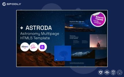 Astroda – Astronomy HTML5 Template