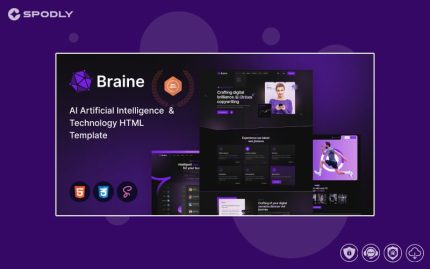 Braine - AI Artificial Intelligence Startup HTML Template