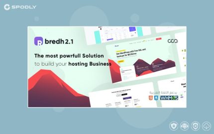 Bredh Multipurpose Web Hosting with WHMCS Template